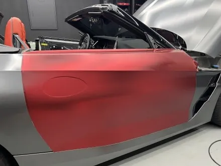 안산 BMW Z4 랩핑, M40i 차량에 시공이 까탈스러운 무광 크롬 로마니 레드 셋업! / 안양시 동안구 관양동