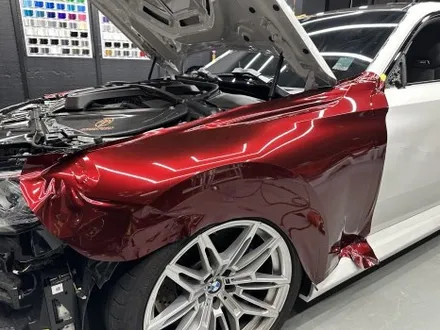 안산 랩핑, BMW G87 M2 사고 보험수리로서 전체 시공. 뱀파이어 레드! / 안양시 동안구 관양동