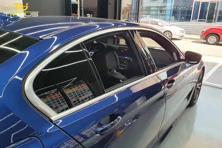 BMW520d 크롬딜리트 창틀몰딩 랩핑 및 헤드라이트 PPF / 안양시 동안구 관양동