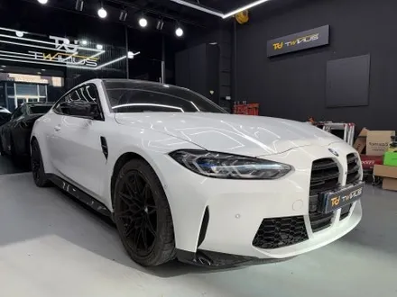 평촌 랩핑, 가치 있는 변화. BMW G82 M4 고광택 실버 레이크 블루. / 안양시 동안구 관양동
