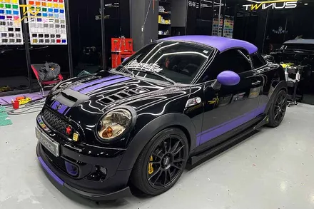 BMW 미니쿠퍼랩핑 데칼 및 포인트 시공 및 라이트필름 작업 / 안양시 동안구 관양동