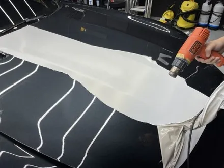 안산 랩핑, AMG GT. 사틴 펄 화이트에서 순정 그레이 그다음은, 고광택 뱀파이어 레드. / 안양시 동안구 관양동