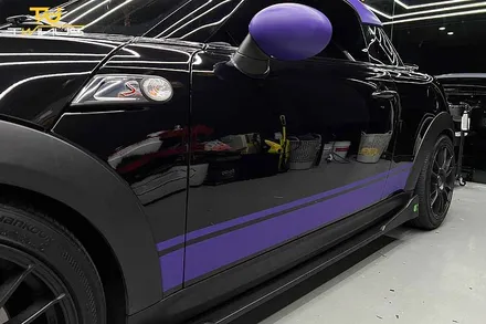 BMW 미니쿠퍼랩핑 데칼 및 포인트 시공 및 라이트필름 작업 / 안양시 동안구 관양동