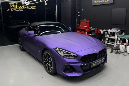 안양랩핑 BMWZ4 20i 무광퍼플메탈릭 전체랩핑 / 안양시 동안구 관양동