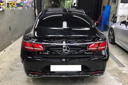 벤츠 S450 쿠페 사틴블랙 전체랩핑 / 안양시 동안구 관양동