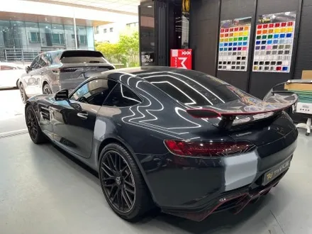 안산 랩핑, AMG GT. 사틴 펄 화이트에서 순정 그레이 그다음은, 고광택 뱀파이어 레드. / 안양시 동안구 관양동