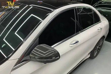 벤츠 C63AMG 크롬죽이기 랩핑 및 엠블럼 도색 / 안양시 동안구 관양동