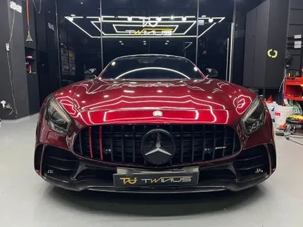안산 랩핑, AMG GT. 사틴 펄 화이트에서 순정 그레이 그다음은, 고광택 뱀파이어 레드. / 안양시 동안구 관양동