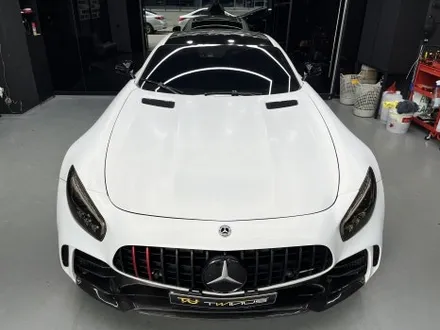 안산 랩핑, AMG GT. 사틴 펄 화이트에서 순정 그레이 그다음은, 고광택 뱀파이어 레드. / 안양시 동안구 관양동