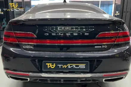 제네시스 G90 L 롱바디 3M 유광화이트골드스파클 전체랩핑 / 안양시 동안구 관양동
