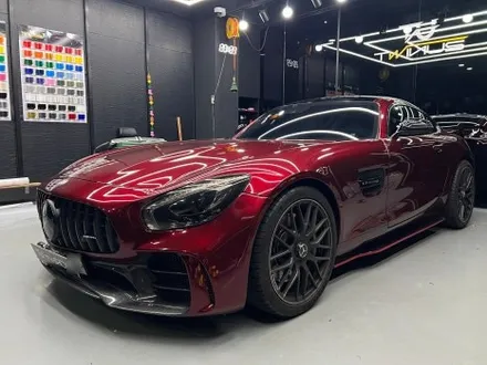 안산 랩핑, AMG GT. 사틴 펄 화이트에서 순정 그레이 그다음은, 고광택 뱀파이어 레드. / 안양시 동안구 관양동