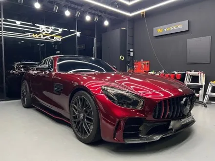 안산 랩핑, AMG GT. 사틴 펄 화이트에서 순정 그레이 그다음은, 고광택 뱀파이어 레드. / 안양시 동안구 관양동