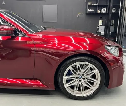 안산 랩핑, BMW G87 M2 사고 보험수리로서 전체 시공. 뱀파이어 레드! / 안양시 동안구 관양동