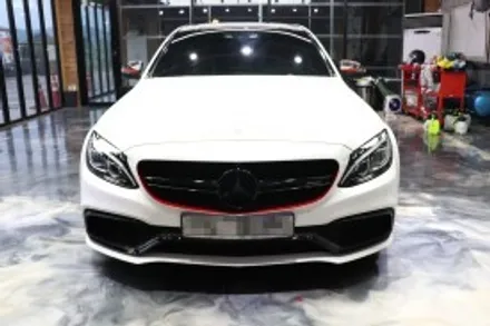 전주랩핑 - C63 AMG 변화주고 싶어 크롬죽이기 하기 / 전주시 덕진구