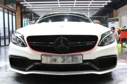 전주랩핑 - C63 AMG 변화주고 싶어 크롬죽이기 하기 / 전주시 덕진구