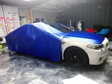 전주랩핑 - BMW 5시리즈 무광크롬으로 랩핑 / 전주시 덕진구