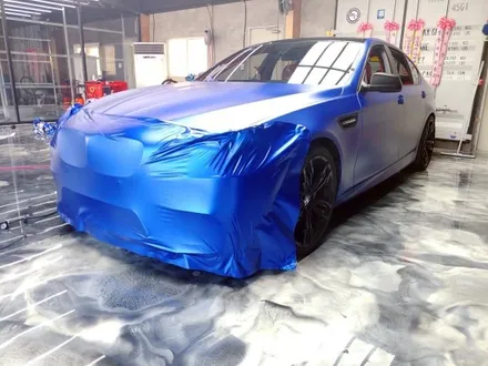 전주랩핑 - BMW 5시리즈 무광크롬으로 랩핑 / 전주시 덕진구