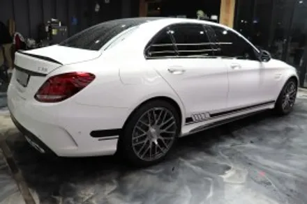 전주랩핑 - C63 AMG 변화주고 싶어 크롬죽이기 하기 / 전주시 덕진구