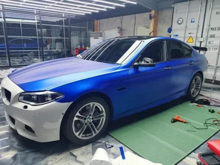 전주랩핑 - 520d 무광블루크롬 반해서 순천에서 원정! / 전주시 덕진구