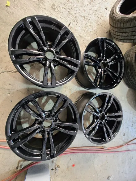 BMW 순정휠 블랙유광 분체도색. 캘리퍼도색 작업 / 화성 향남읍