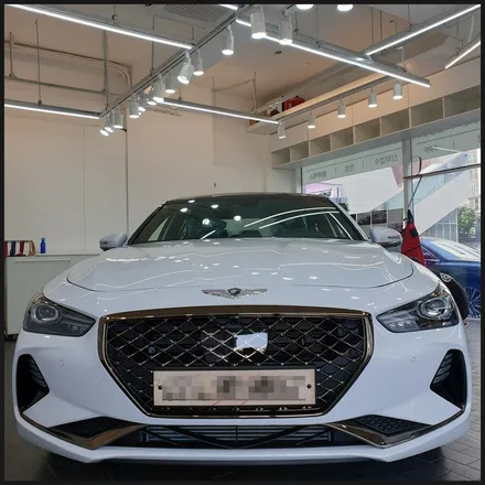 [찰스오토] <제네시스 G70> 하버캠프 SL-Chrome Bond 틴팅 + Gtechniq EXO V4 유리막코팅 + 생활보호PPF + QXD3000 +  아이나비 커넥티드 / 동탄 영천동