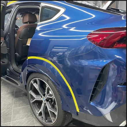 [동탄 랩핑] ●BMW X6 글로스다크블루메탈릭 전체랩핑 + 블락포디 스카이블루 틴팅재시공● / 동탄 영천동