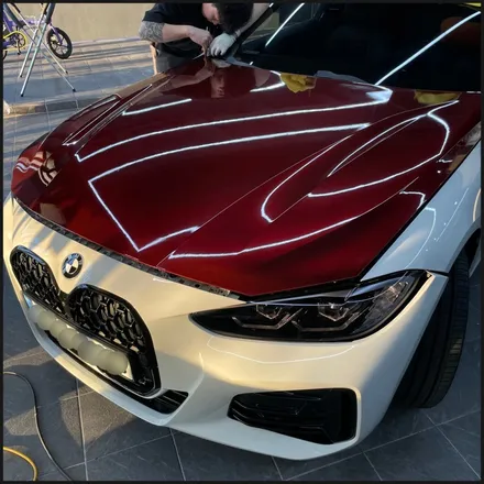 [동탄 랩핑] ●BMW 4시리즈 쿠페 택렙 슈프림레드 전체랩핑+블랙PPF루프스킨● / 동탄 영천동