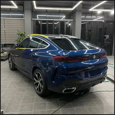 [동탄 랩핑] ●BMW X6 글로스다크블루메탈릭 전체랩핑 + 블락포디 스카이블루 틴팅재시공● / 동탄 영천동