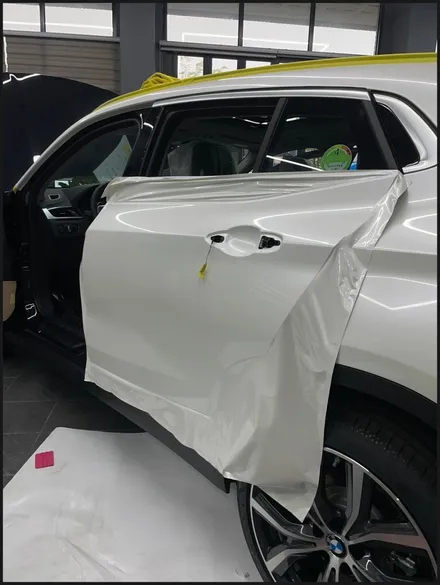 [동탄 랩핑] ● BMW X2 유광화이트펄 전체랩핑 + 블락포디 디토선팅 + 윈도우테두리크롬죽이기 + 필러PPF ● / 동탄 영천동