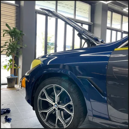 [동탄 랩핑] ●BMW X6 글로스다크블루메탈릭 전체랩핑 + 블락포디 스카이블루 틴팅재시공● / 동탄 영천동