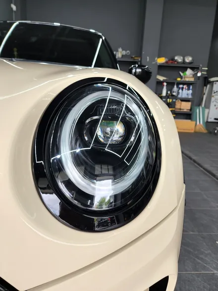 [동탄랩핑] ● 미니 클럽맨 아이보리 전체랩핑 + 헤드라이트PPF ● / 동탄 영천동