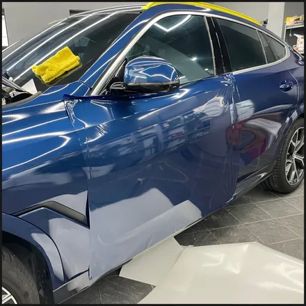 [동탄 랩핑] ●BMW X6 글로스다크블루메탈릭 전체랩핑 + 블락포디 스카이블루 틴팅재시공● / 동탄 영천동