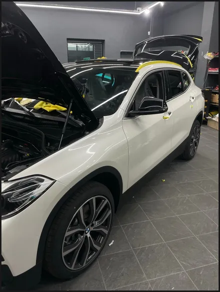 [동탄 랩핑] ● BMW X2 유광화이트펄 전체랩핑 + 블락포디 디토선팅 + 윈도우테두리크롬죽이기 + 필러PPF ● / 동탄 영천동