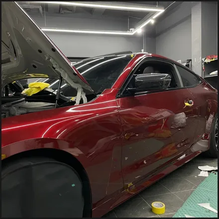 [동탄 랩핑] ●BMW 4시리즈 쿠페 택렙 슈프림레드 전체랩핑+블랙PPF루프스킨● / 동탄 영천동
