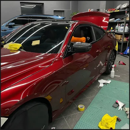 [동탄 랩핑] ●BMW 4시리즈 쿠페 택렙 슈프림레드 전체랩핑+블랙PPF루프스킨● / 동탄 영천동