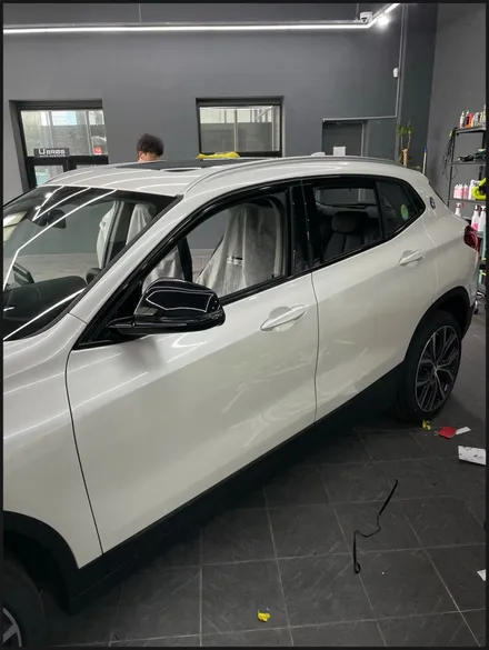 [동탄 랩핑] ● BMW X2 유광화이트펄 전체랩핑 + 블락포디 디토선팅 + 윈도우테두리크롬죽이기 + 필러PPF ● / 동탄 영천동