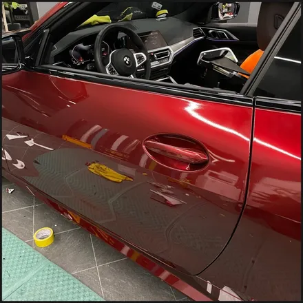 [동탄 랩핑] ●BMW 4시리즈 쿠페 택렙 슈프림레드 전체랩핑+블랙PPF루프스킨● / 동탄 영천동