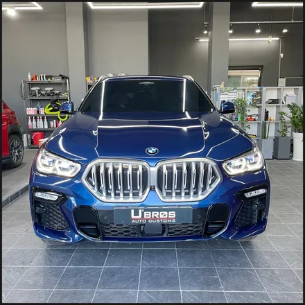 [동탄 랩핑] ●BMW X6 글로스다크블루메탈릭 전체랩핑 + 블락포디 스카이블루 틴팅재시공● / 동탄 영천동
