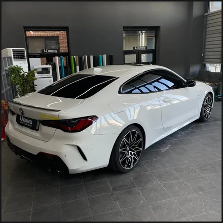 [동탄 랩핑] ●BMW 4시리즈 쿠페 택렙 슈프림레드 전체랩핑+블랙PPF루프스킨● / 동탄 영천동