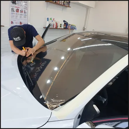 [찰스오토] <제네시스 G70> 하버캠프 SL-Chrome Bond 틴팅 + Gtechniq EXO V4 유리막코팅 + 생활보호PPF + QXD3000 +  아이나비 커넥티드 / 동탄 영천동
