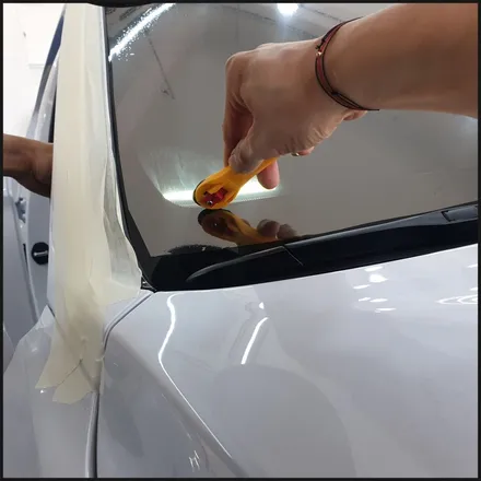 [찰스오토] <제네시스 G70> 하버캠프 SL-Chrome Bond 틴팅 + Gtechniq EXO V4 유리막코팅 + 생활보호PPF + QXD3000 +  아이나비 커넥티드 / 동탄 영천동