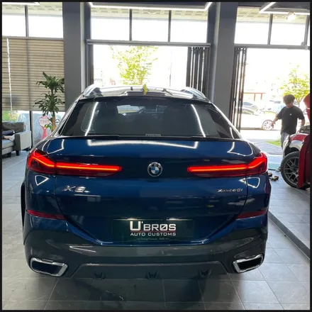 [동탄 랩핑] ●BMW X6 글로스다크블루메탈릭 전체랩핑 + 블락포디 스카이블루 틴팅재시공● / 동탄 영천동
