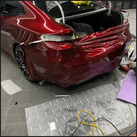 [동탄 랩핑] ●BMW 4시리즈 쿠페 택렙 슈프림레드 전체랩핑+블랙PPF루프스킨● / 동탄 영천동