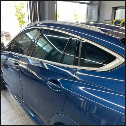 [동탄 랩핑] ●BMW X6 글로스다크블루메탈릭 전체랩핑 + 블락포디 스카이블루 틴팅재시공● / 동탄 영천동