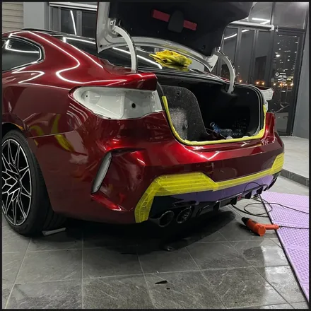 [동탄 랩핑] ●BMW 4시리즈 쿠페 택렙 슈프림레드 전체랩핑+블랙PPF루프스킨● / 동탄 영천동