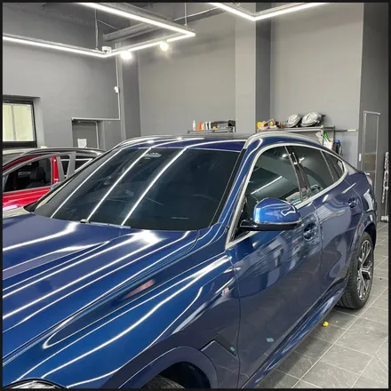 [동탄 랩핑] ●BMW X6 글로스다크블루메탈릭 전체랩핑 + 블락포디 스카이블루 틴팅재시공● / 동탄 영천동