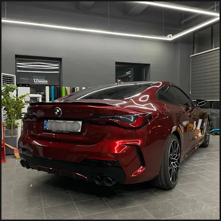 [동탄 랩핑] ●BMW 4시리즈 쿠페 택렙 슈프림레드 전체랩핑+블랙PPF루프스킨● / 동탄 영천동