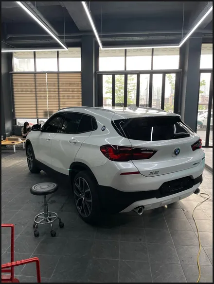 [동탄 랩핑] ● BMW X2 유광화이트펄 전체랩핑 + 블락포디 디토선팅 + 윈도우테두리크롬죽이기 + 필러PPF ● / 동탄 영천동