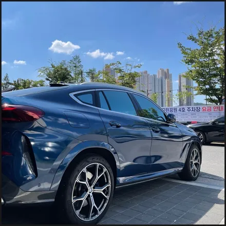 [동탄 랩핑] ●BMW X6 글로스다크블루메탈릭 전체랩핑 + 블락포디 스카이블루 틴팅재시공● / 동탄 영천동