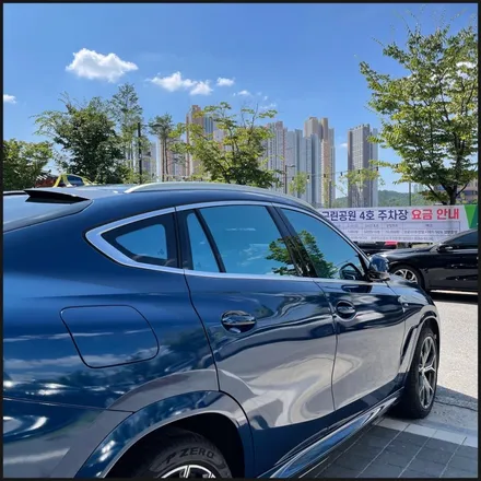 [동탄 랩핑] ●BMW X6 글로스다크블루메탈릭 전체랩핑 + 블락포디 스카이블루 틴팅재시공● / 동탄 영천동